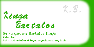 kinga bartalos business card